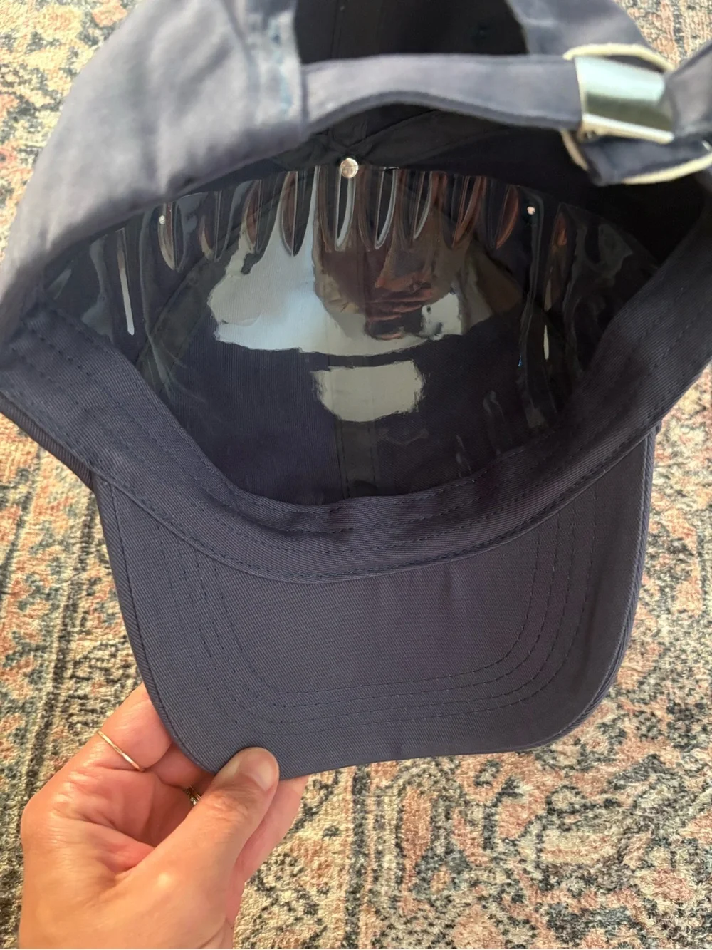 Merit Beauty - Navy - 'It Can Wait' Embroidered Baseball Cap - Women
